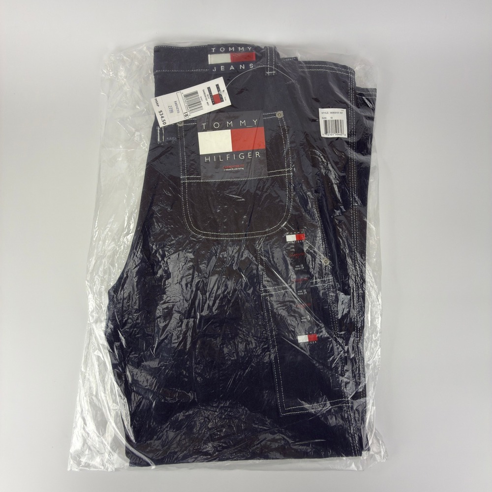 Tommy Hilfiger Boys Carpenter Jeans Size 18 Waist 29 Dark Wash Denim NWT